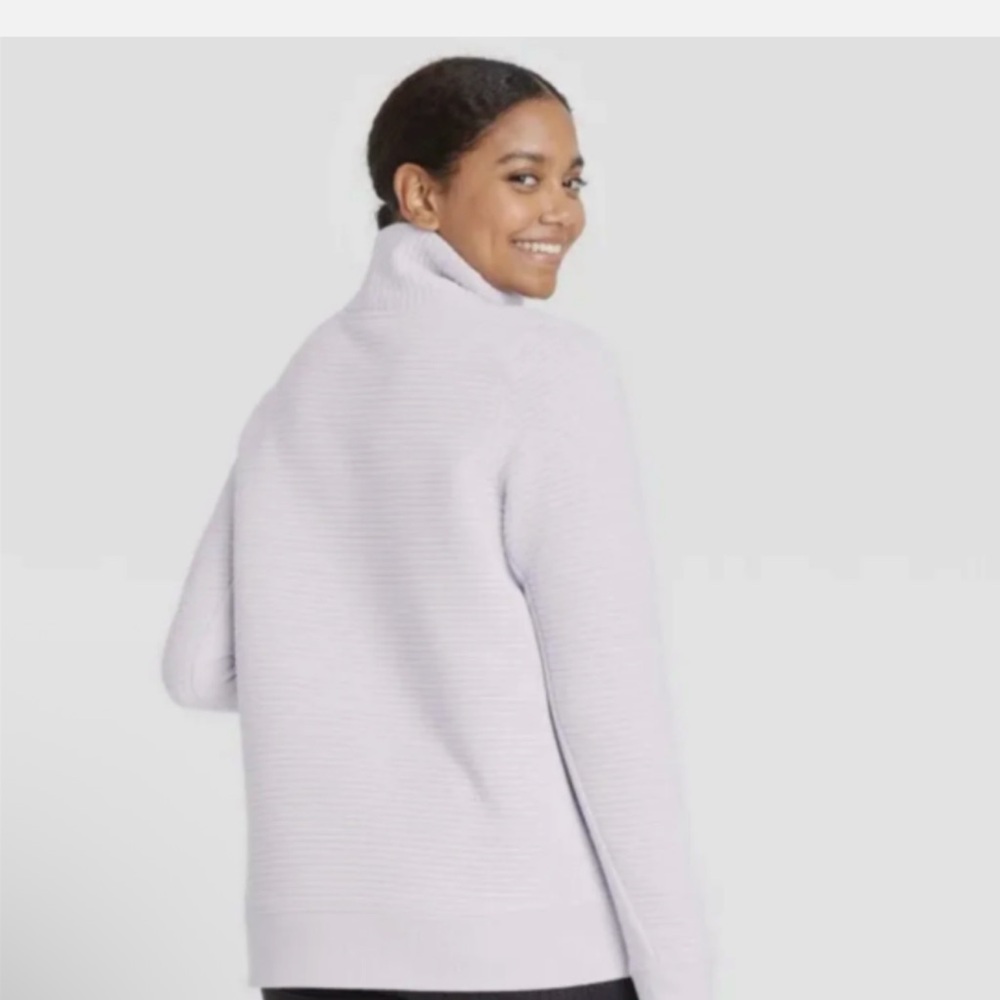 All in Motion Women's Soft Lilac Turtleneck Sweater - Picture 2 of 6